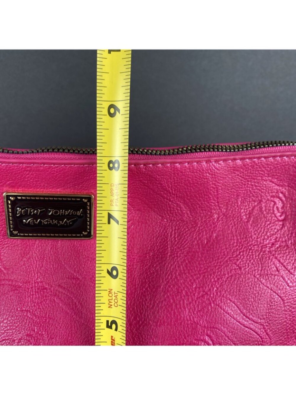 Betsey Johnson NY Large Pink Rose Purse Wristlet Bag NWOT - Picture 12 of 15